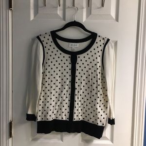 Elle Cream Polka Dot Cardigan